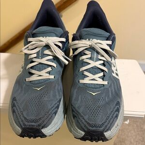 Hoka Teal and Navy Running Shoes